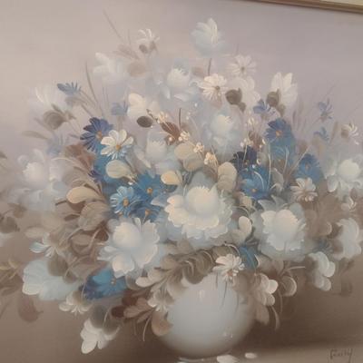 Framed Original Art Still Life Signed by Artist