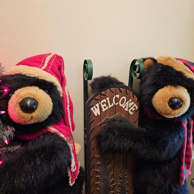 Two Welcoming Bear Plush for Decor (FE-JS)