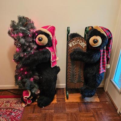 Two Welcoming Bear Plush for Decor (FE-JS)