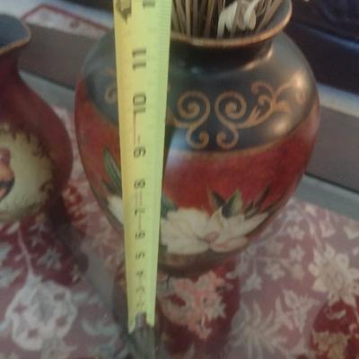 Set of Three Ceramic Vases and Water Urns