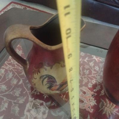 Set of Three Ceramic Vases and Water Urns