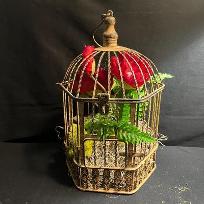 Birdcage Lamp & Decor (C-MG)