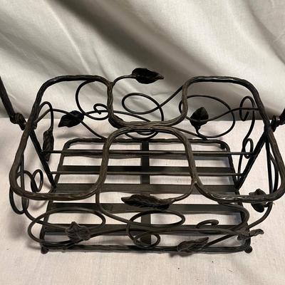 Iron Napkin Holder, Paper Towel Holder & Bottle Carrier (C-MG)