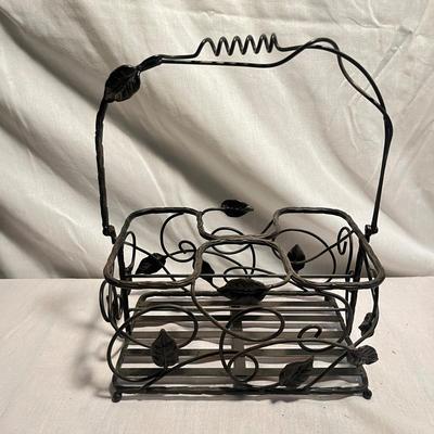 Iron Napkin Holder, Paper Towel Holder & Bottle Carrier (C-MG)