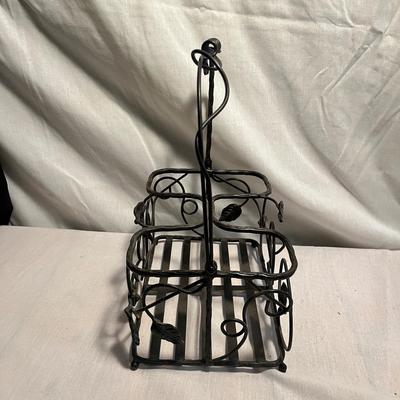Iron Napkin Holder, Paper Towel Holder & Bottle Carrier (C-MG)