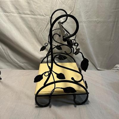 Iron Napkin Holder, Paper Towel Holder & Bottle Carrier (C-MG)