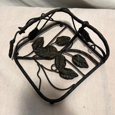 Iron Napkin Holder, Paper Towel Holder & Bottle Carrier (C-MG)