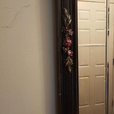 Decorated Wood Frame Glass Bevels Mirror (FE-JS)