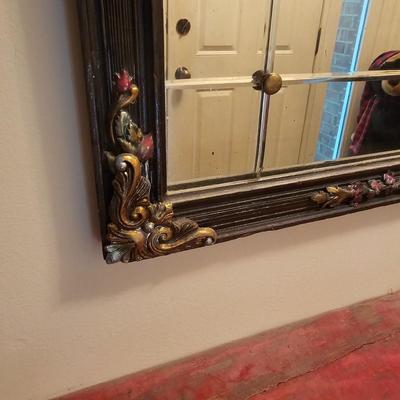 Decorated Wood Frame Glass Bevels Mirror (FE-JS)