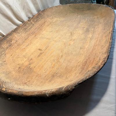 Large Primitive Wooden Bowl (C-MG)