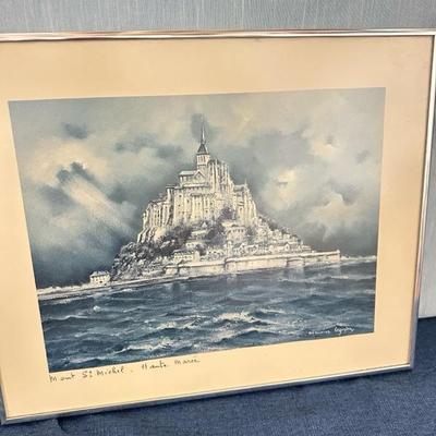 Lot 33 two prints Mont St. Michel