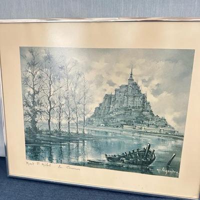 Lot 33 two prints Mont St. Michel