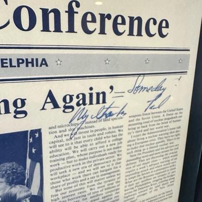 Lot 35 poster signed to Robert McNamara by Ted Kennedy