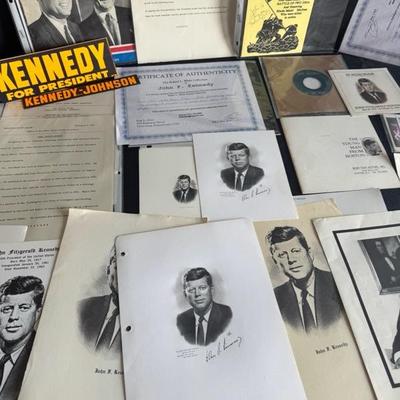 Lot 6 John F. Kennedy memorabilia