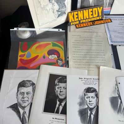 Lot 6 John F. Kennedy memorabilia