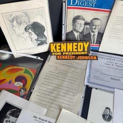 Lot 6 John F. Kennedy memorabilia
