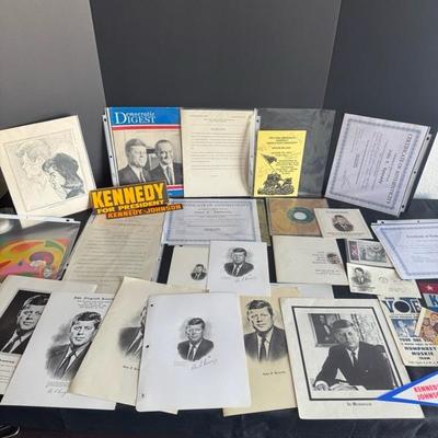 Lot 6 John F. Kennedy memorabilia