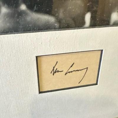 Lot 36 JFK frame photo with insert of John F. Kennedy signature