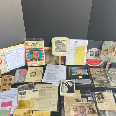 Lot 7 variety of Kennedy memorabilia