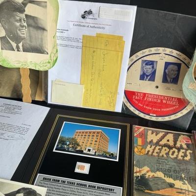 Lot 7 variety of Kennedy memorabilia