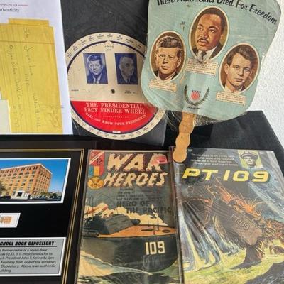 Lot 7 variety of Kennedy memorabilia