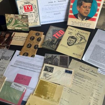 Lot 7 variety of Kennedy memorabilia