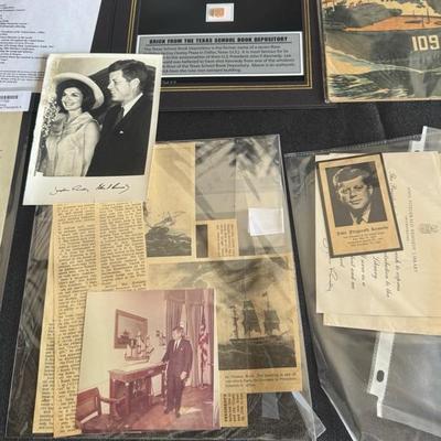 Lot 7 variety of Kennedy memorabilia