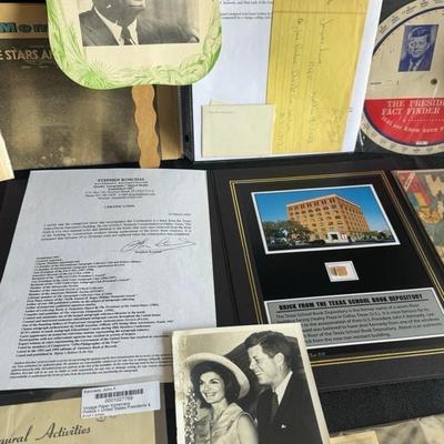 Lot 7 variety of Kennedy memorabilia