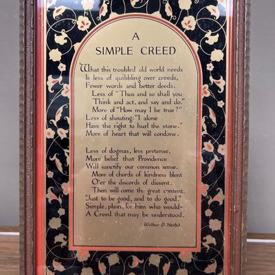 A simple creed quote