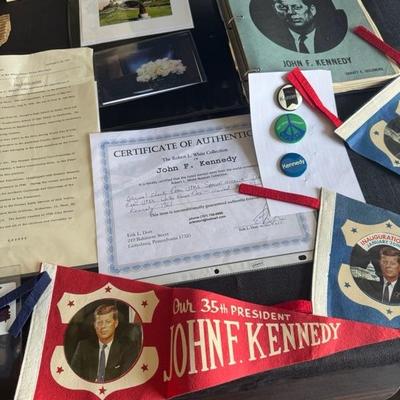 Lot 8 John F. Kennedy memorabilia