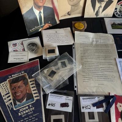 Lot 8 John F. Kennedy memorabilia
