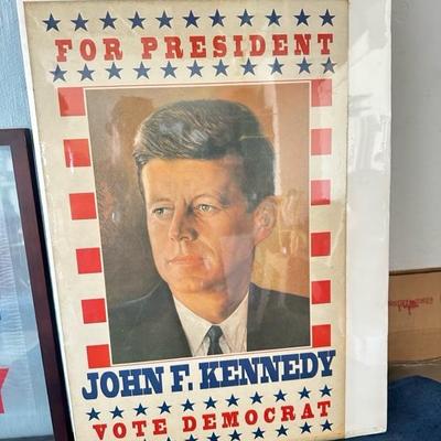 Lot 48 President Kennedy wall art