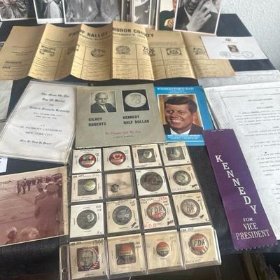 Lot 9 JFK memorabilia