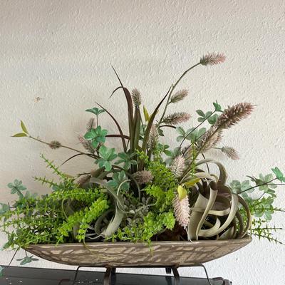 Sale Photo Thumbnail #91: Large greenery arrangement on metal stand