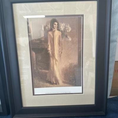Lot 49 Jacqueline, Kennedy and JFK photos framed
