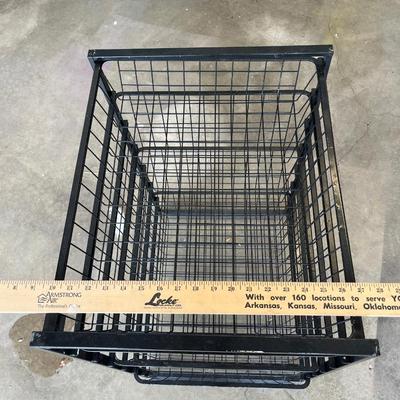 Sale Photo Thumbnail #94: Black metal wire baskets - see pics for size