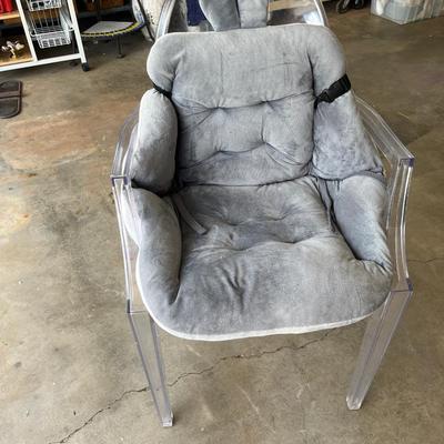 Sale Photo Thumbnail #102: Acrylic chair with optional cushioned seating