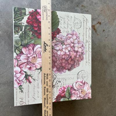 Sale Photo Thumbnail #112: Large decorative box full of fabric-covered hangers