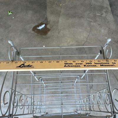Sale Photo Thumbnail #123: 4 tier grey metal shelf - see pics for size