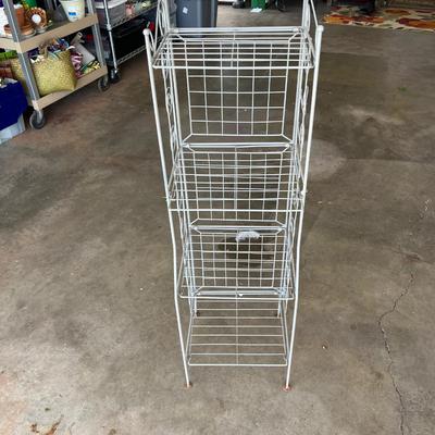 Sale Photo Thumbnail #121: 4 tier grey metal shelf - see pics for size