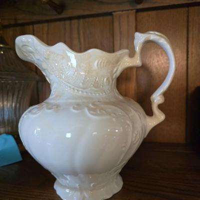 White pitcher and basin