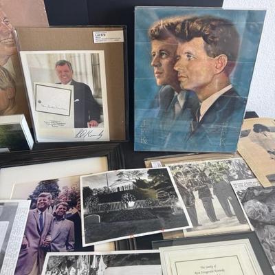 Lot 19 John F. Kennedy memorabilia photos