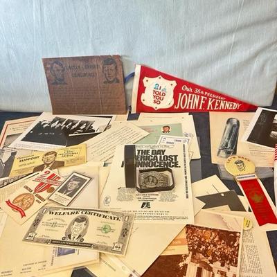 Lot 54 miscellaneous Kennedy items/memorabilia