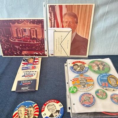 Lot 60 miscellaneous Carter, and Clinton related items