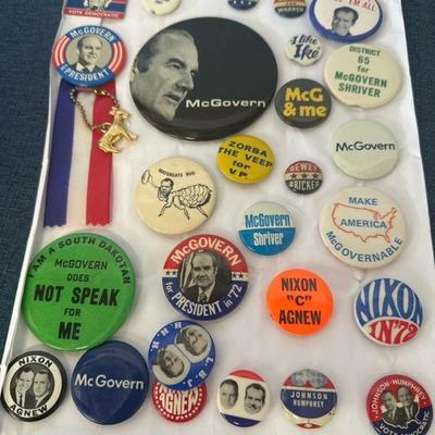 Lot 61 McGovern button collection