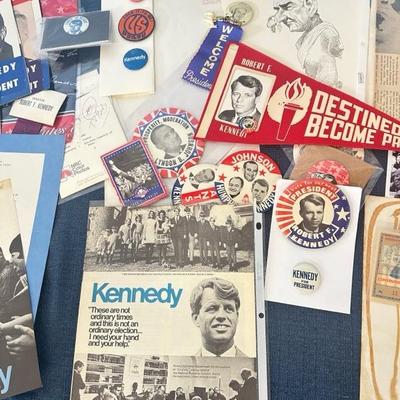 Lot 62 variety of Kennedy and Johnson memorabilia