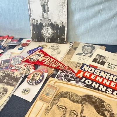 Lot 62 variety of Kennedy and Johnson memorabilia