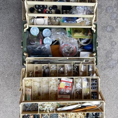Vintage 6 Tray Tackle Box FULL Model Airplane Parts