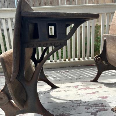 Antique Cast Iron & Wood School Desks – E.W.A. Rowles Co. Chicago