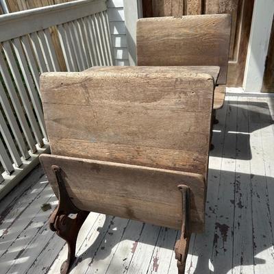 Antique Cast Iron & Wood School Desks – E.W.A. Rowles Co. Chicago